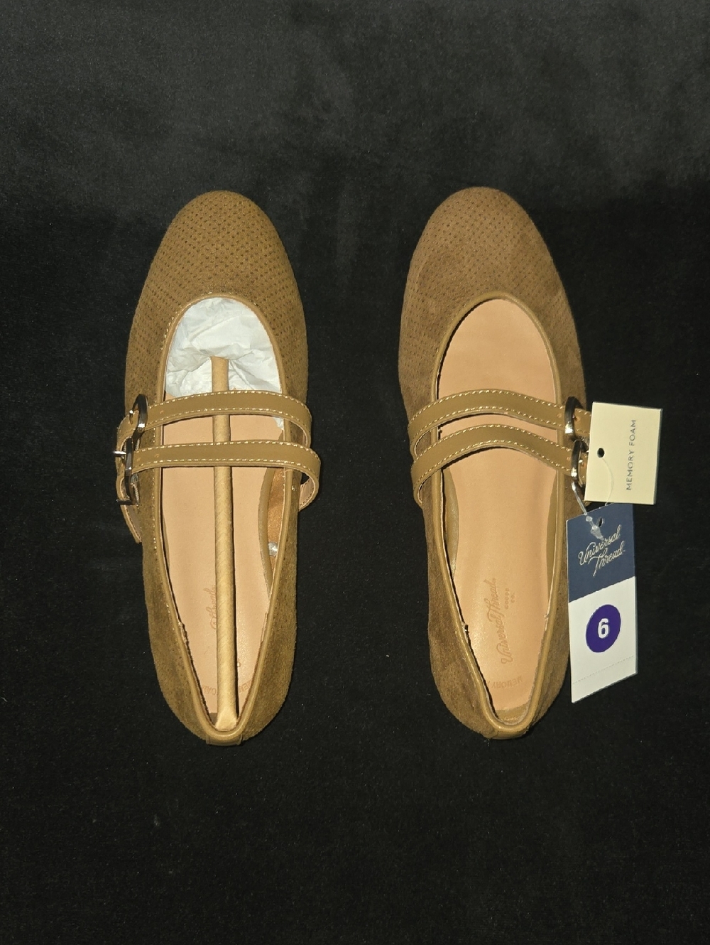 Universal Thread Double-Strap Mary Jane Flats - Tan/Brown
